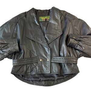 Vintage Black Leather Jacket